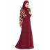 Sleeveless long Dress with a short fancy Jacket- Maroon Sleeveless long Dress with a short fancy Jacket- Maroon